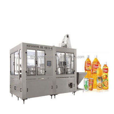 8-8-3 Sparkling Juice Filling Machine Efficient Plant for Bottling Sparkling Water Hot filling three in one